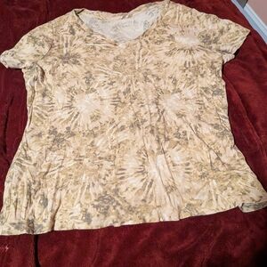 Tie-Dye V-Neck Women's Top